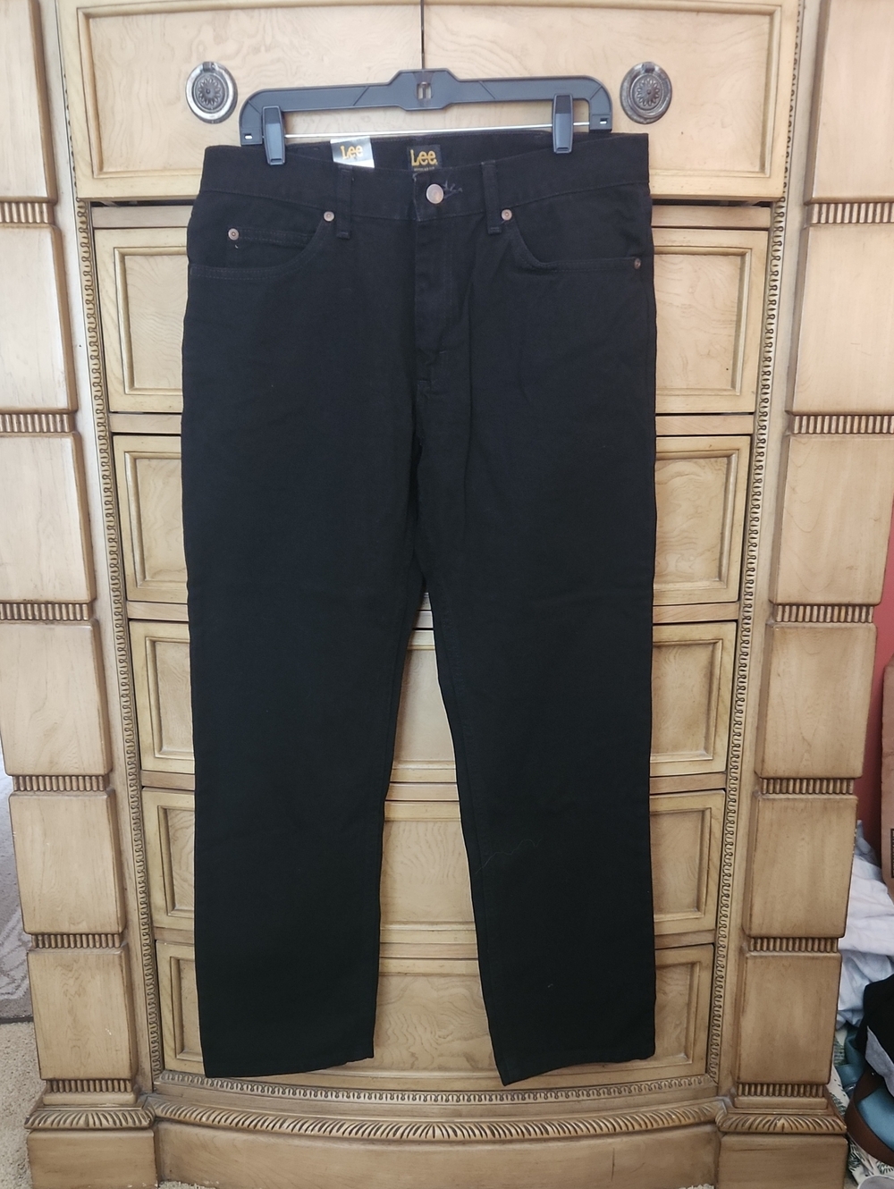 Lee Men’s Black Straight Jeans